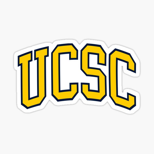 ucsc - college font curved Sticker