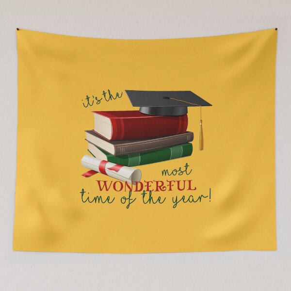 Item preview, Most Wonderful Time of the Year: Graduation! (on Yellow) designed and sold by PawsitiveMum.