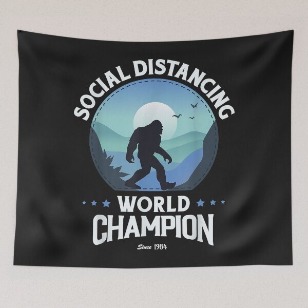 Item preview, Social Distancing World Champion Funny Bigfoot designed and sold by bar4o3fm.