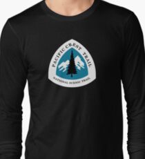 Pacific Crest National Scenic Trail Sign, USA Long Sleeve T-Shirt