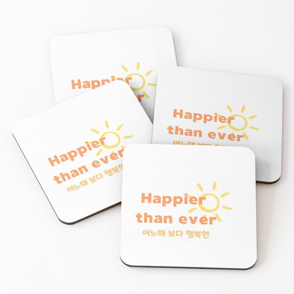 Item preview, Billie eillish/'happier than ever' in  Korean letters designed and sold by emptysky1201.