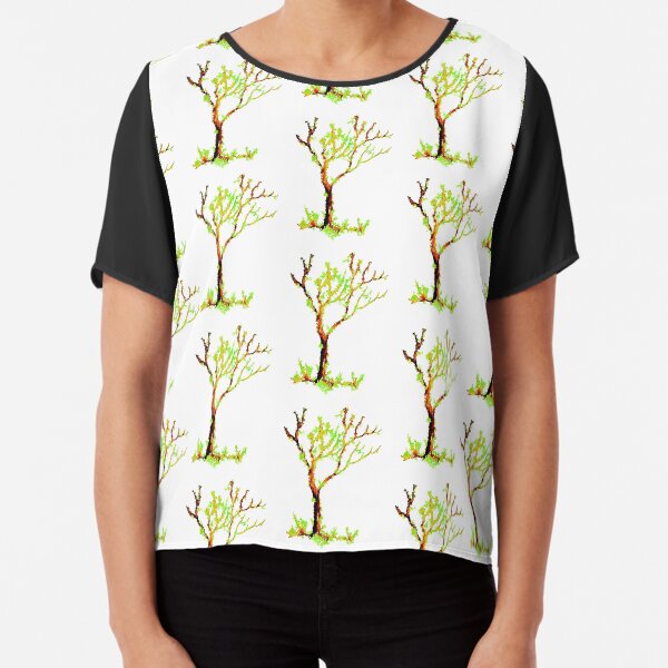 The Watercolor Tree Chiffon Top