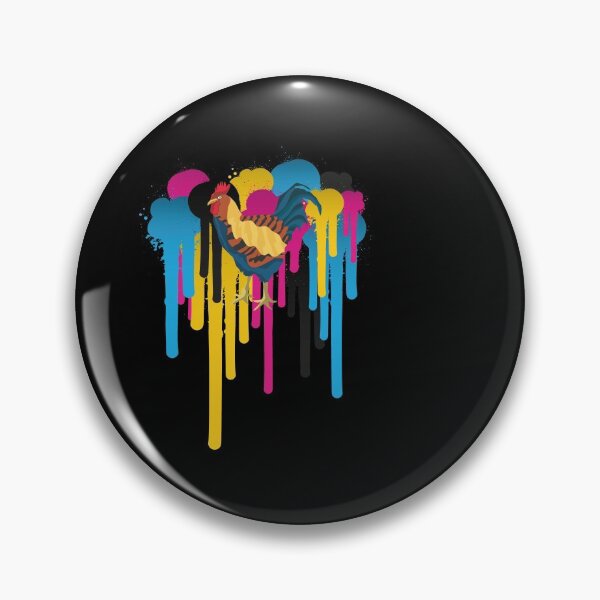 Item preview, Ein Hahn im Farbtopf mit Bauernhof designed and sold by Spirit-Designs.