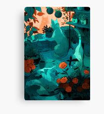 Small flower shop Canvas Print