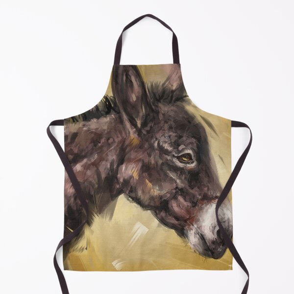 Item preview, Contemporary Painting of an Adorable Donkey on Mustard Background designed and sold by ibadishi.
