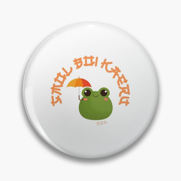 Artikelvorschau, Kawaii Frog Cute Smol Boi Kaeru Frog mit Regenschirm entworfen und verkauft von Nathalie Aynié.