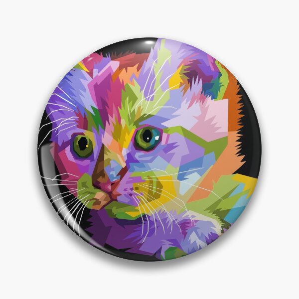 Item preview, Colorful Cat Isolated White Background designed and sold by Peekonet.