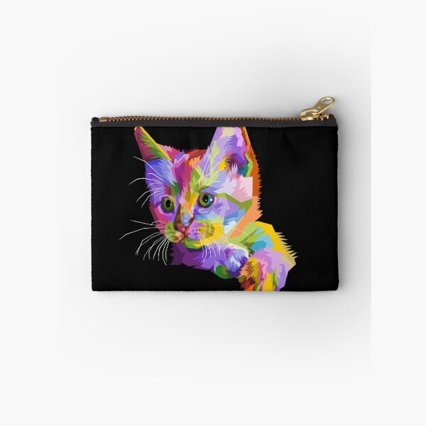 Item preview, Colorful Cat Isolated White Background designed and sold by Peekonet.