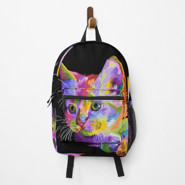 Item preview, Colorful Cat Isolated White Background designed and sold by Peekonet.