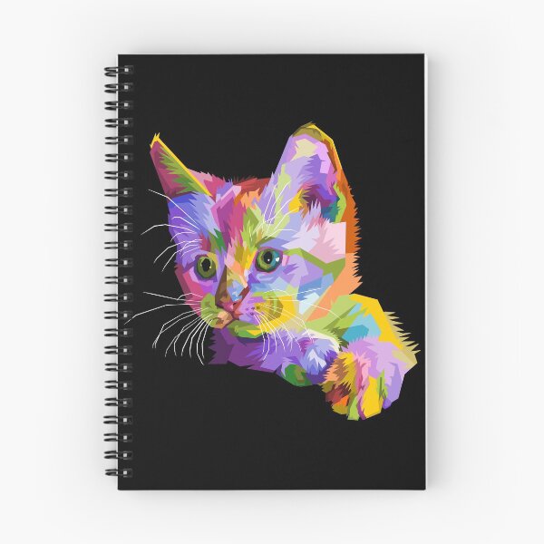 Item preview, Colorful Cat Isolated White Background designed and sold by Peekonet.