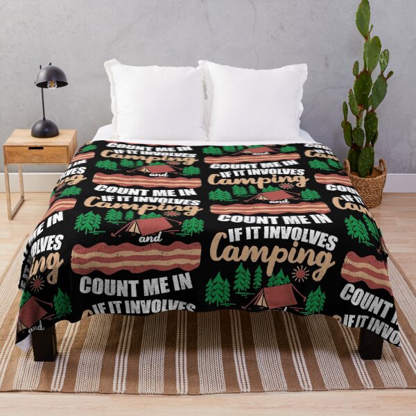 Item preview, If It Involves Camping And Bacon Count Me In | Camp And Eat Bacon designed and sold by GravitiTees.