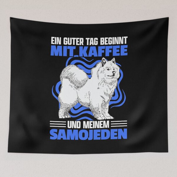 Item preview, Samoyed and coffee sled dog Samoyed designed and sold by madgrfx.