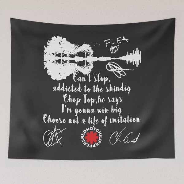 Item preview, Red Hot Chili Peppers Can't Stop Addicted to The Shindig Chop Top He Says I'm Gonna Win Big Signatures   designed and sold by Hieslane.