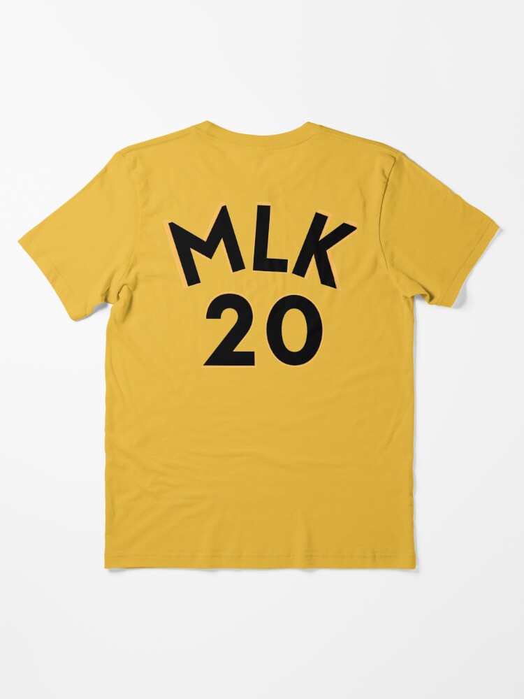 MLK Yellow and White Baseball Jersey 3XL