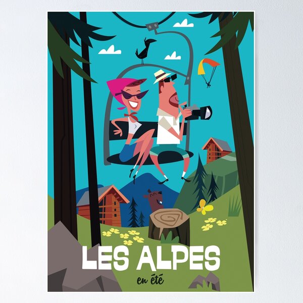 Item preview, Les Alpes en ete poster designed and sold by GAGodel.