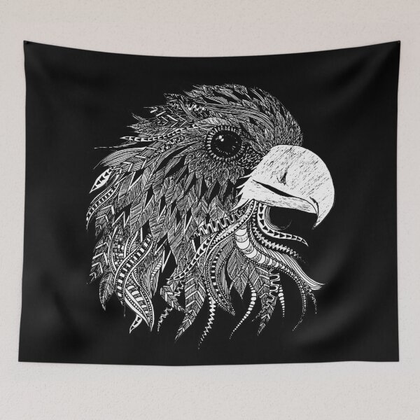Item preview, Black Eagle Head Artwork designed and sold by MinArt Illustrations.