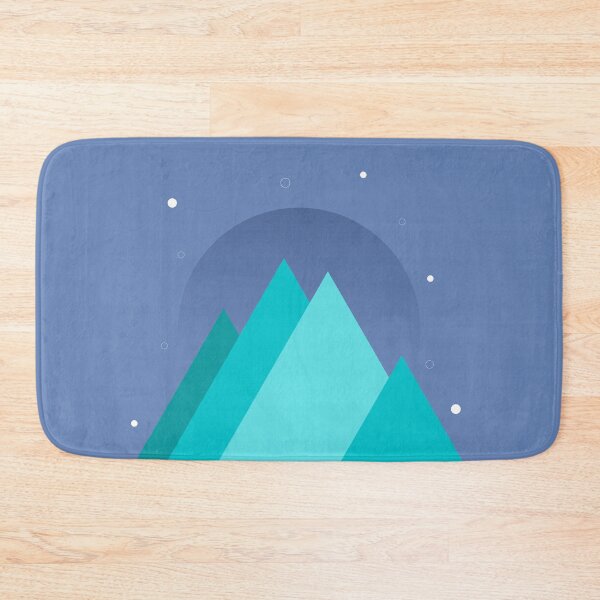 Item preview, TEAL MOUNTAINS PURPLE NIGHT SKY MINIMALIST ILLUSTRATION Purple BG by MiraiDesigns designed and sold by miraidesigns.