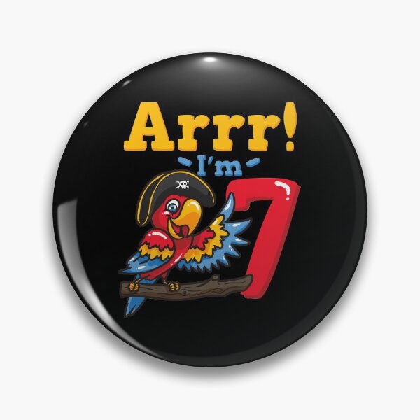 Item preview, 7th Birthday Pirate Captain Parrot designed and sold by CreativeGiftShp.