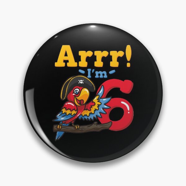 Item preview, 6th Birthday Pirate Captain Parrot designed and sold by CreativeGiftShp.