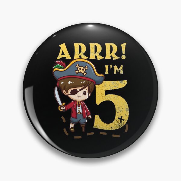 Item preview, 5th Birthday Pirate Captain Vintage designed and sold by CreativeGiftShp.