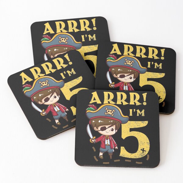 Item preview, 5th Birthday Pirate Captain Vintage designed and sold by CreativeGiftShp.