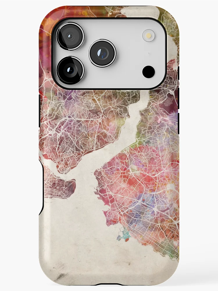 Thumbnail 1 of 4, iPhone Case, Istanbul map designed and sold by MapMapMaps.