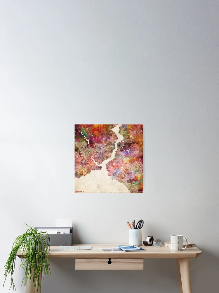 Imagen 2 de 3, Póster con la obra Mapa de Estambul, diseñada y vendida por MapMapMaps.