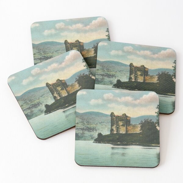 Artikelvorschau, Vintage Illustration von Urquhart Castle am Loch Ness entworfen und verkauft von yourscotland.