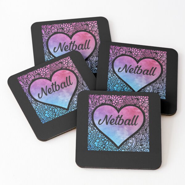 Item preview, Netball girl watercolor mandala heart designed and sold by chrlalexandru.