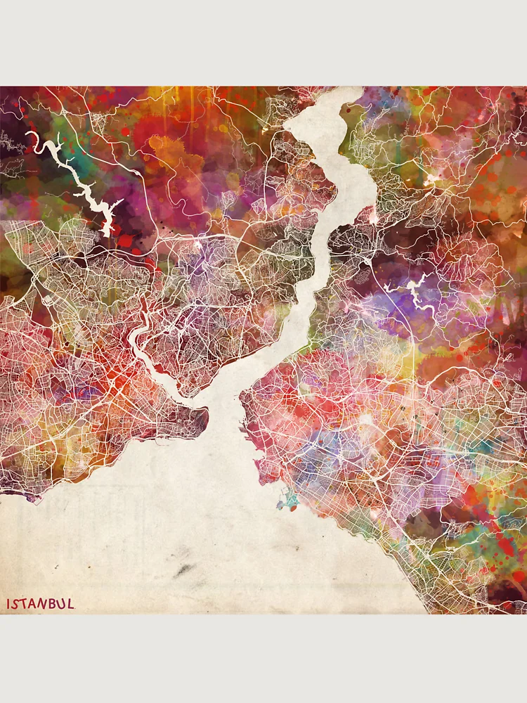 Thumbnail 6 of 6, Premium Oversized Hoodie, Istanbul map designed and sold by MapMapMaps.