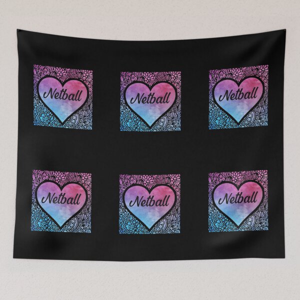 Item preview, Netball girl watercolor mandala heart designed and sold by chrlalexandru.