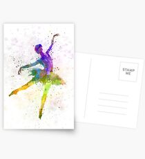 woman ballerina ballet dancer dancing Postcards