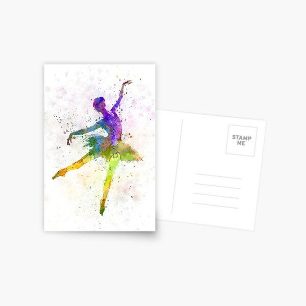 woman ballerina ballet dancer dancing Postcard