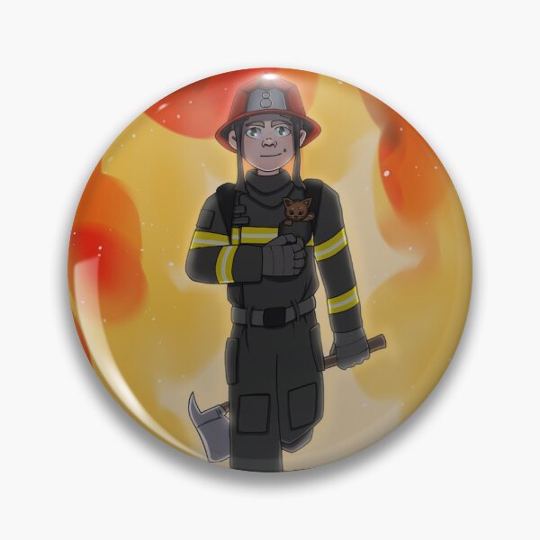 Item preview, Firefighter + kitten designed and sold by Duckyrini.