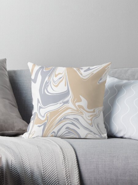 Grey And Beige Pillows Cushions for Sale Redbubble