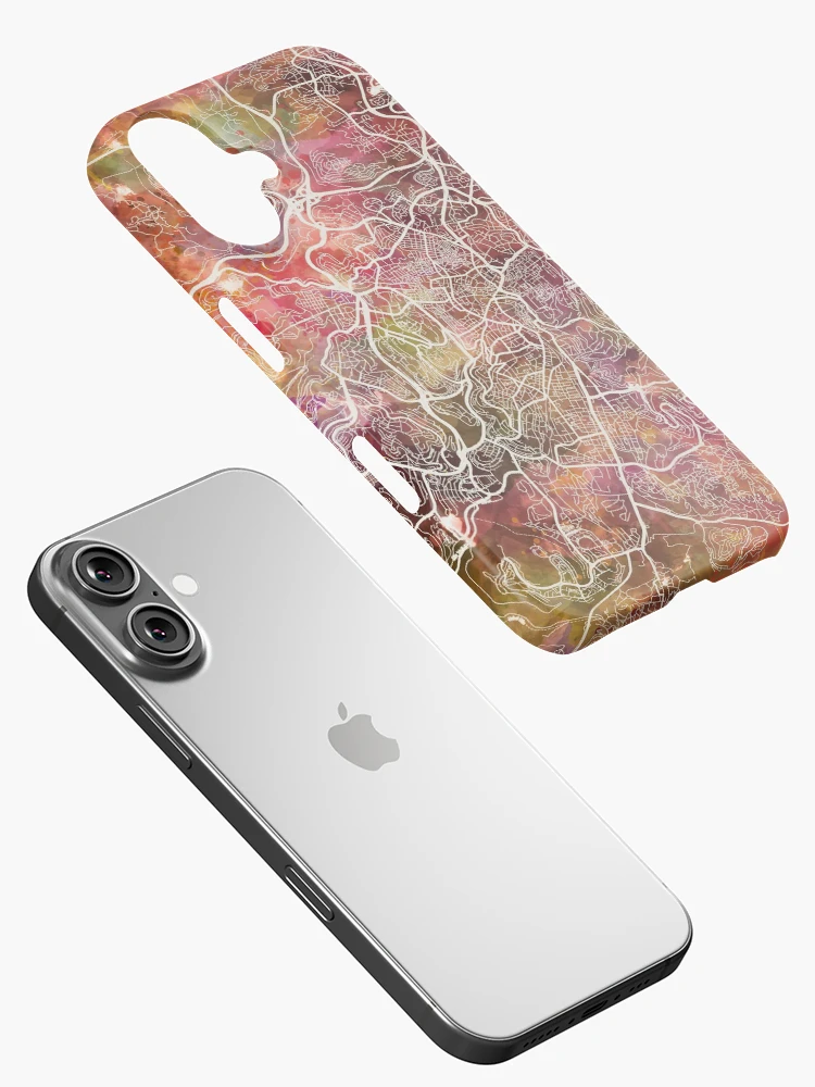 Thumbnail 2 of 4, iPhone Case, Jerusalem Map designed and sold by MapMapMaps.