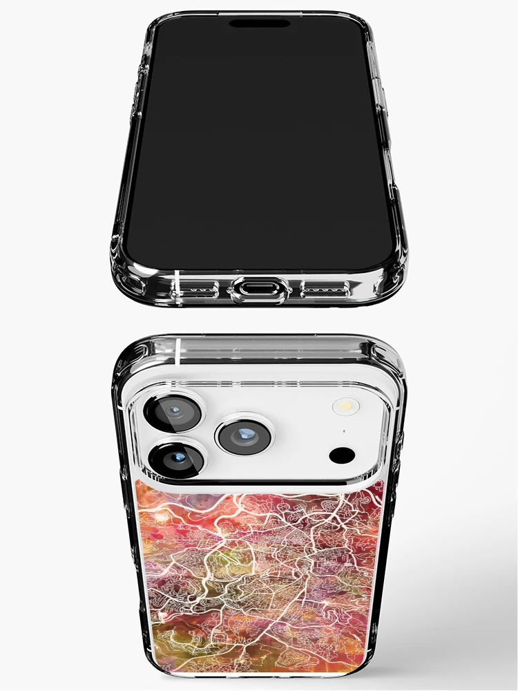 Thumbnail 3 of 5, iPhone Case, Jerusalem Map designed and sold by MapMapMaps.