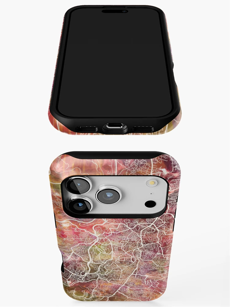Thumbnail 3 of 4, iPhone Case, Jerusalem Map designed and sold by MapMapMaps.