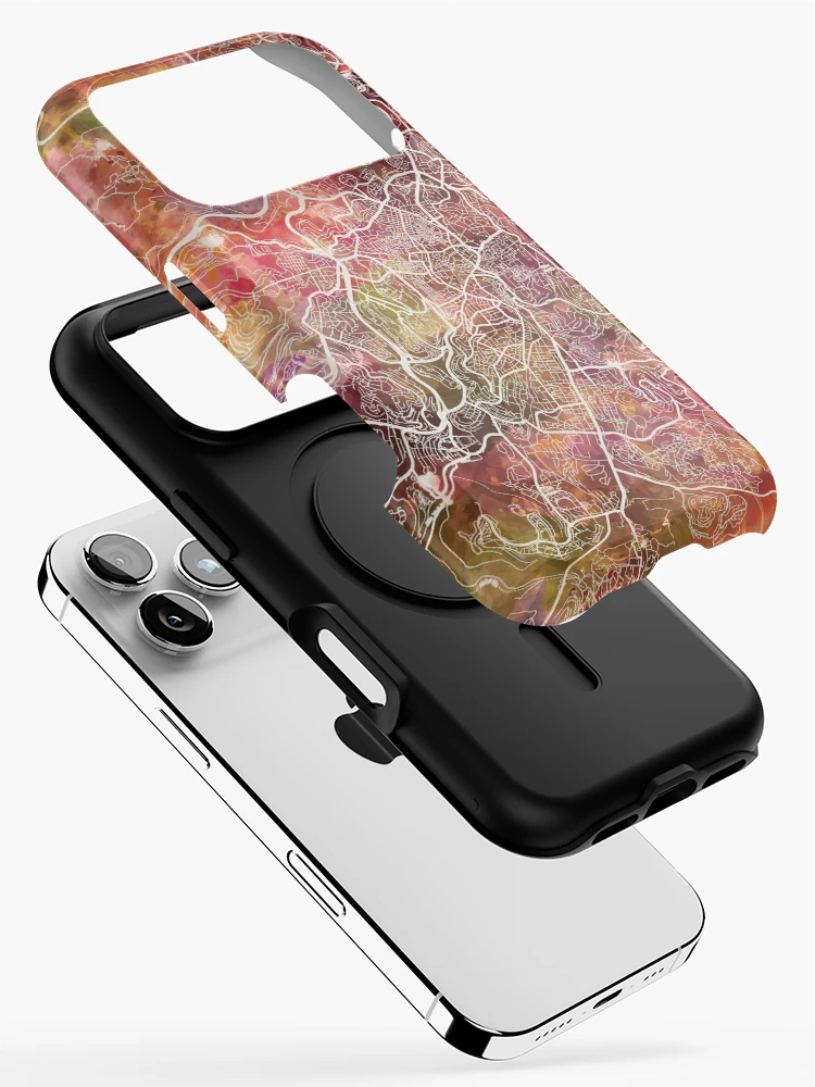 Thumbnail 2 of 4, iPhone Case, Jerusalem Map designed and sold by MapMapMaps.