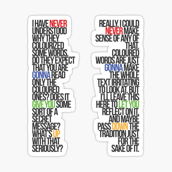 (5 Pack) Rick Roll QR Code Sticker - Never Going to Give You Up - Never  Gonna Give You Up - 3.5 x 3.5 inch - Funny Prank Joke Gag Gift - Vinyl  Sticker