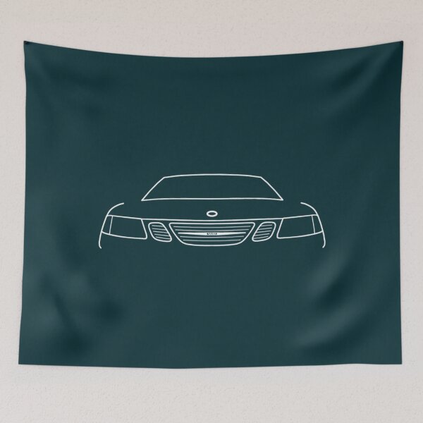 Item preview, Classic Car T-ShirtSaab 9-3 classic car white outline graphic  designed and sold by SiloRocky.
