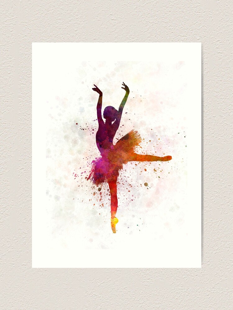 Frau Ballerina Ballett Tanzerin Tanzen Kunstdruck Von Paulrommer Redbubble