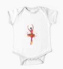 Frau Ballerina Ballett Tänzerin tanzen Baby Body Kurzarm