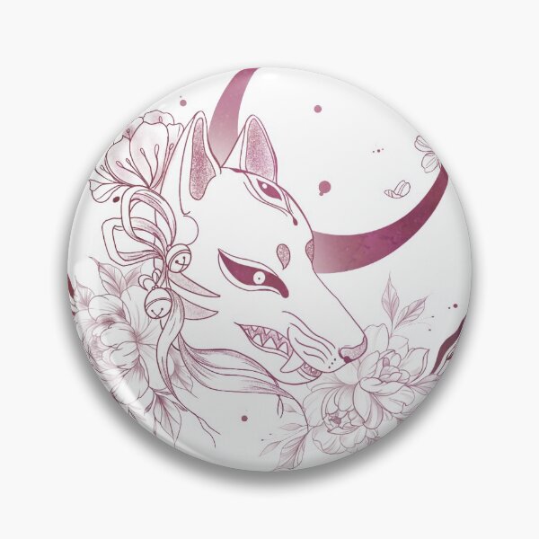 Aperçu de l'œuvre Okami Mask Flowers créée et vendue par KalikaGraphisme.