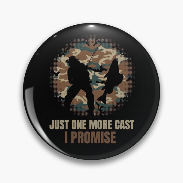 Item preview, Just One More Cast I Promise Fisherman Halftone Camo designed and sold by Happy-PrintZ.