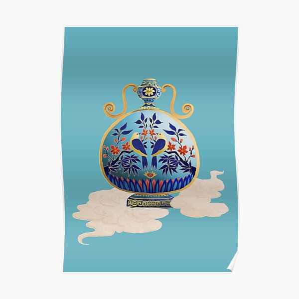 Chinese Style Flower Vase  Poster