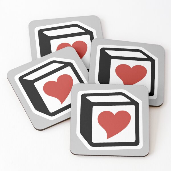 Heart Block (red) Coasters (Set of 4)