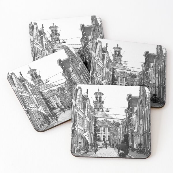 Item preview, Drawing Townhall Dordrecht Netherlands  designed and sold by hendrikjan1958.