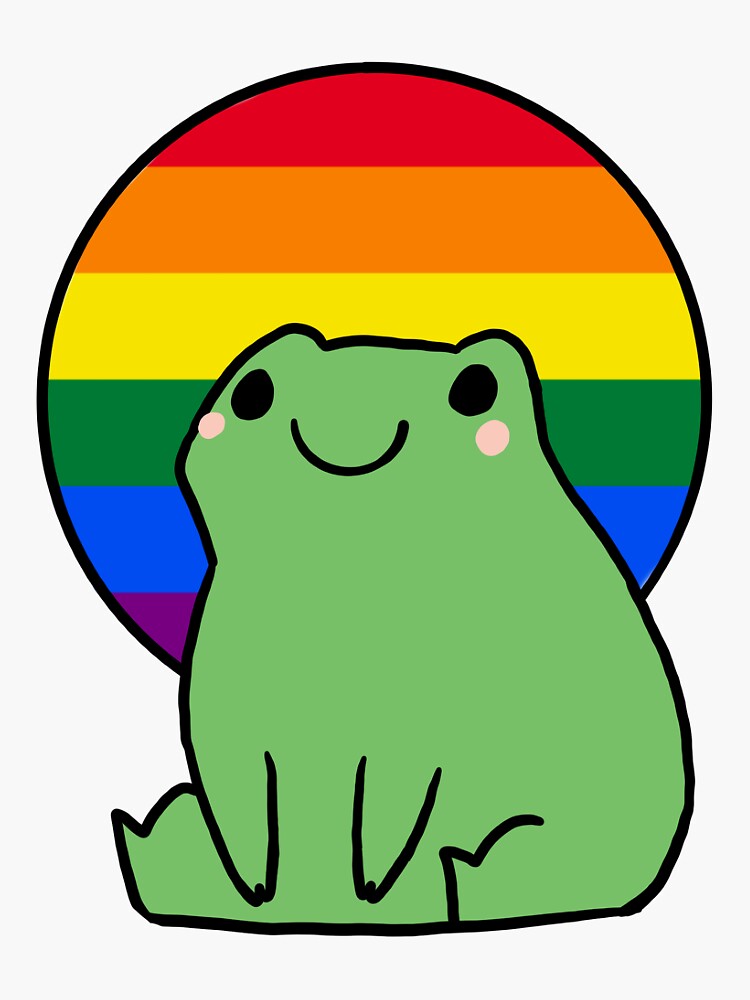 Pride Flag Frog Sticker For Sale By Thepaintedfrog Redbubble