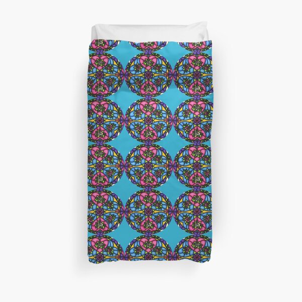 HEARTS AND ROSES MANDALA Duvet Cover